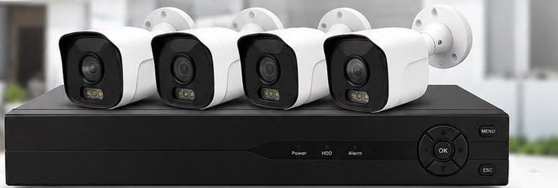 Kit de 4 cámaras tipo bala con DVR